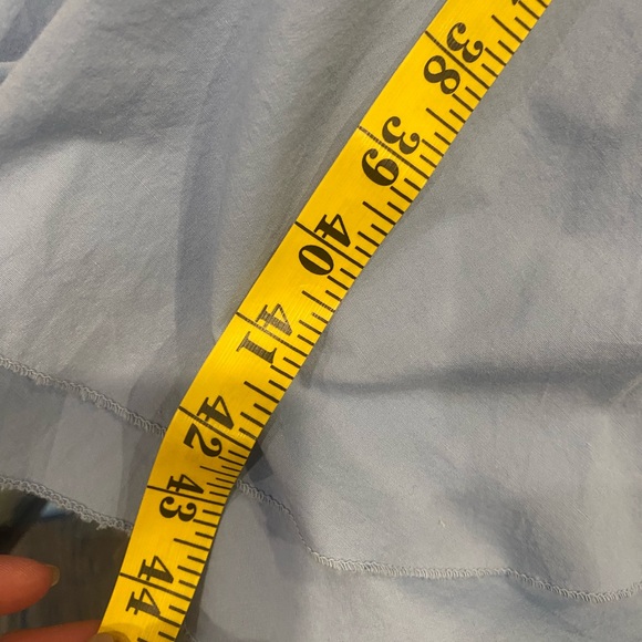 SOFIA Made in Italy Cotton Tiered Beyoncé Dress Light Blue Small - Picture 7 of 9